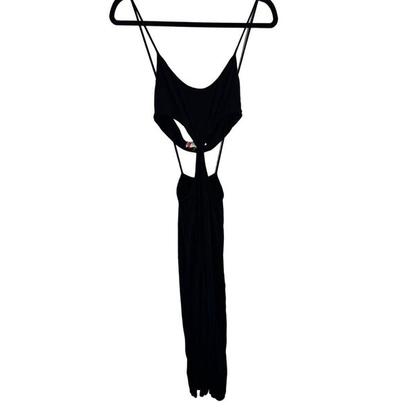 Free People Beach Black Piper Midi Dress Medium - Picture 3 of 7